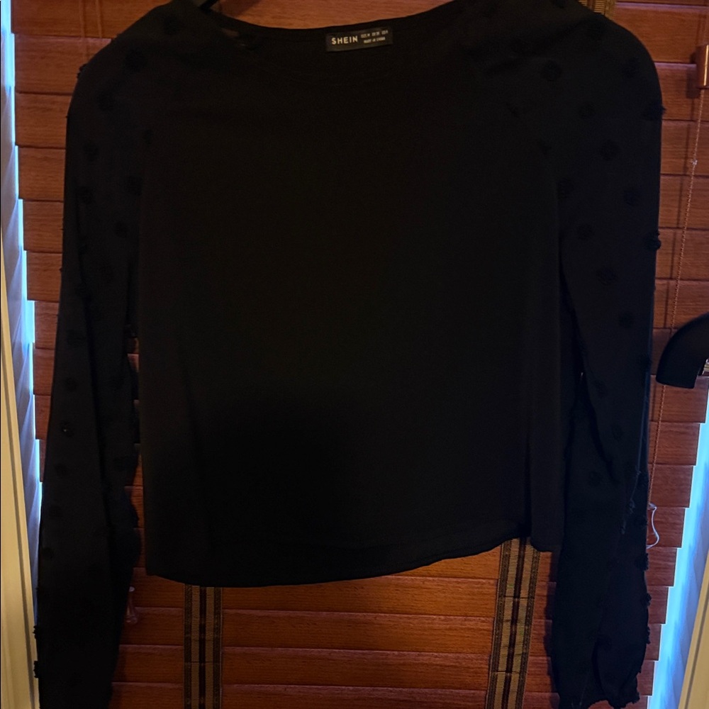 SHEIN Elegant Black Blouse